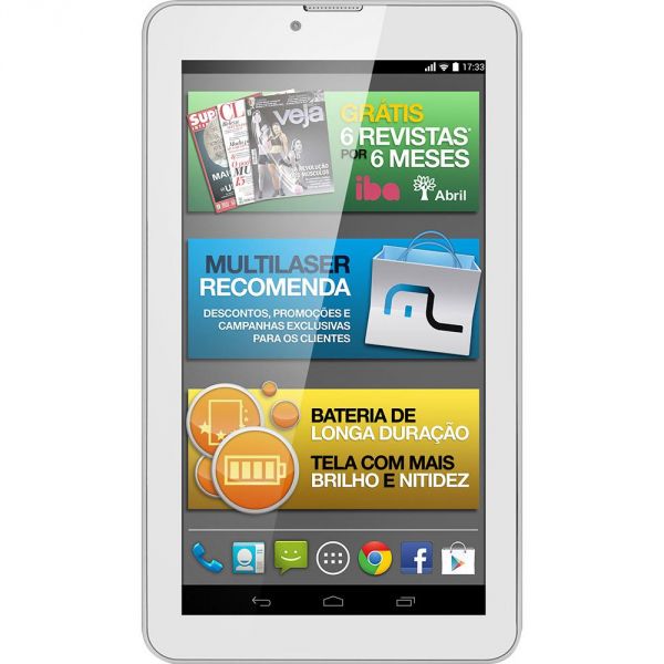 Tablet Multilaser M7 8GB Tela 7 Branco NB 163